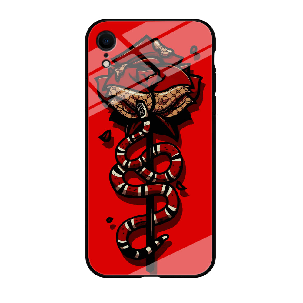 Red Rose Red Snake iPhone XR Case