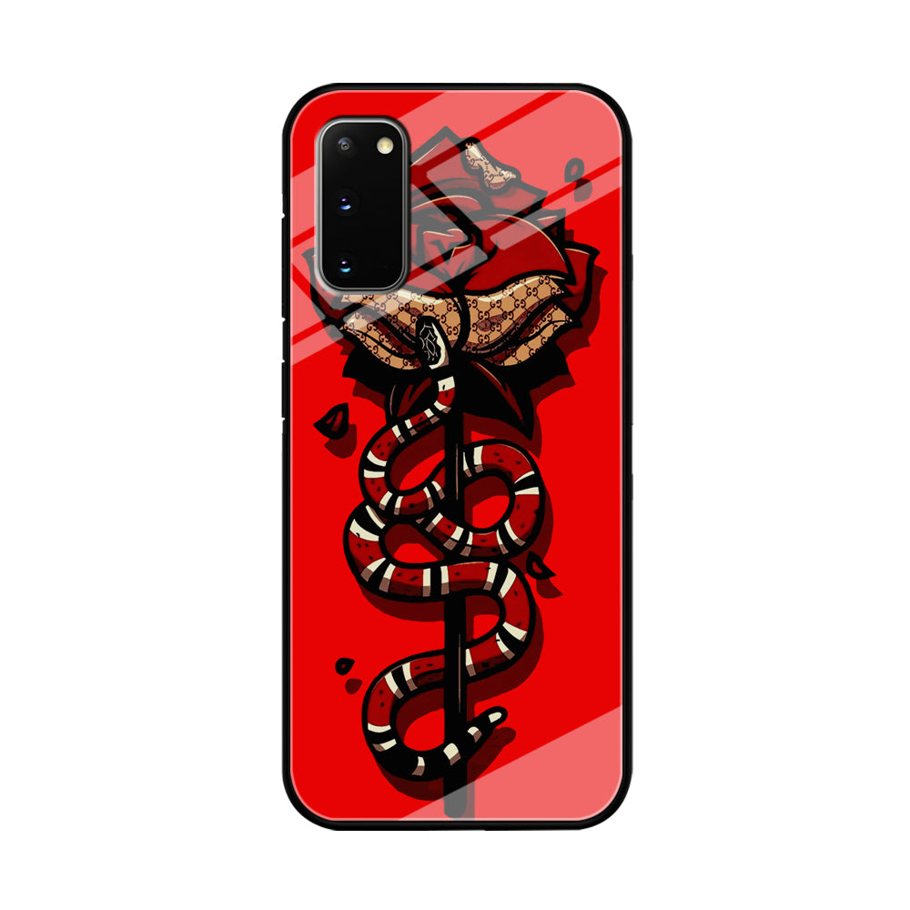 Red Rose Red Snake Samsung Galaxy S20 Case