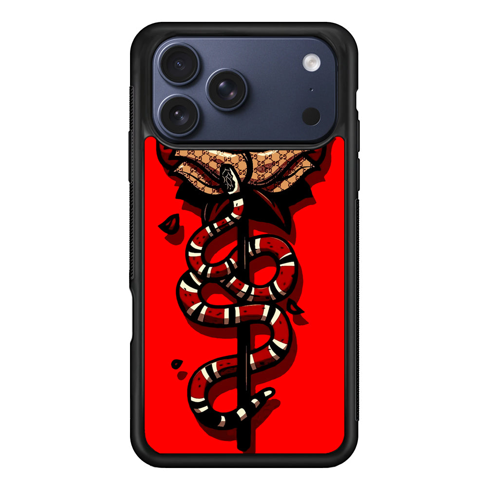Red Rose Red Snake iPhone 17 Pro Case - Altracase