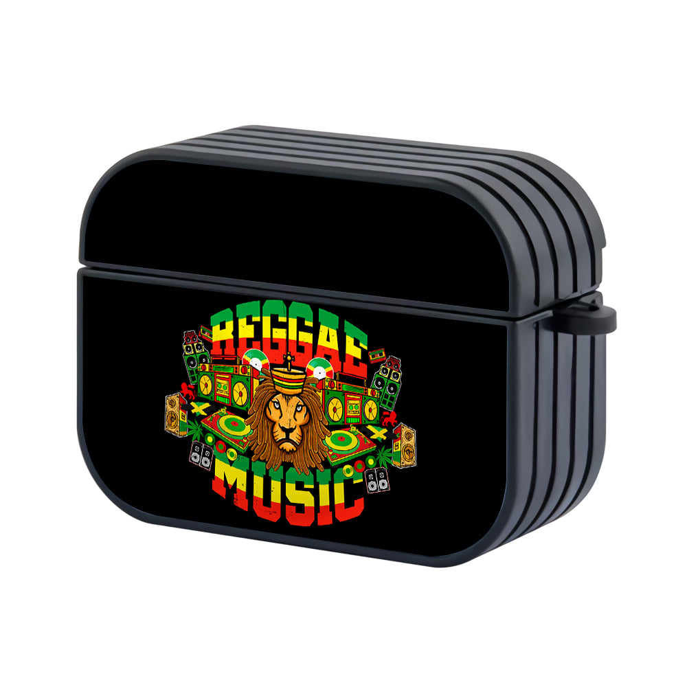 Reggae Rasta Jamaica Lion Hard Plastic Case Cover For Apple Airpods Pro