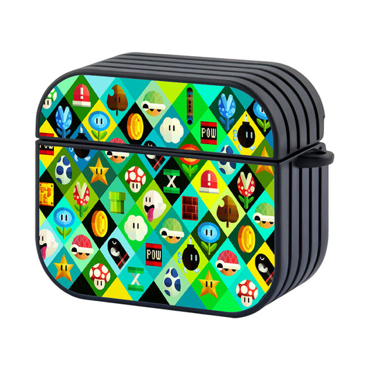 Retro Game Symbol Hard Plastic Case Cover For Apple AirPods 4 - AirPod Case - Altracase