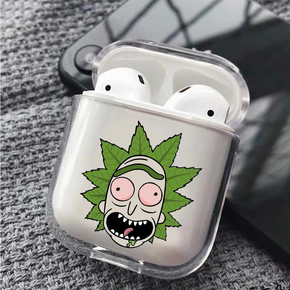 Rick's Face Leaf hair Hard Plastic Protective Clear Case Cover For Apple Airpods-AirPod Case-Altracase