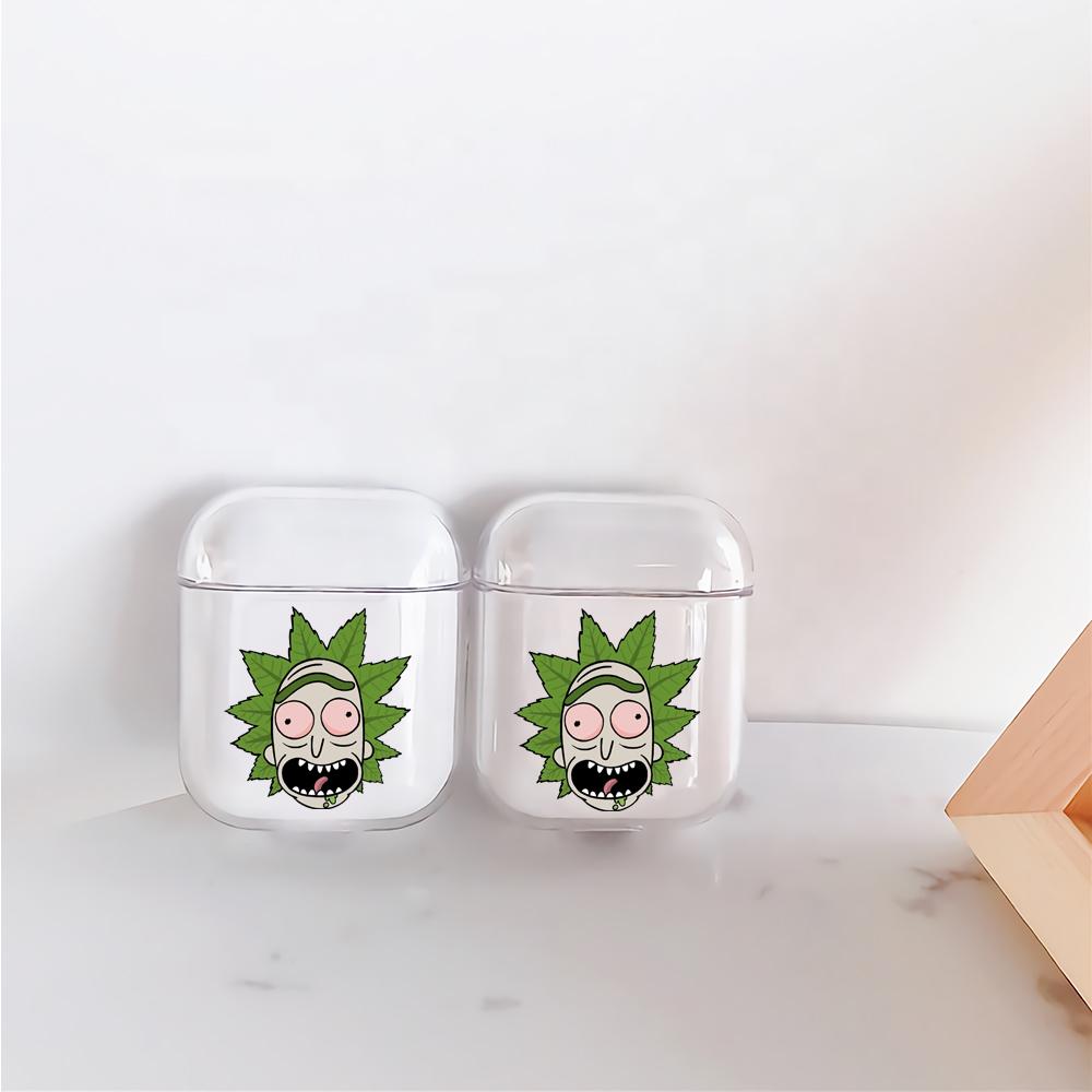 Rick's Face Leaf hair Hard Plastic Protective Clear Case Cover For Apple Airpods-AirPod Case-Altracase