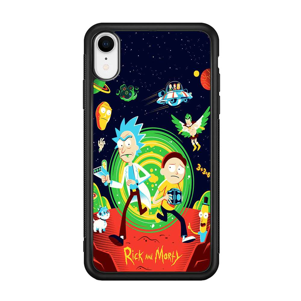 Rick and Morty Cartoon Poster iPhone XR Case