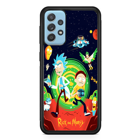 Rick and Morty Cartoon Poster Samsung Galaxy A72 Case