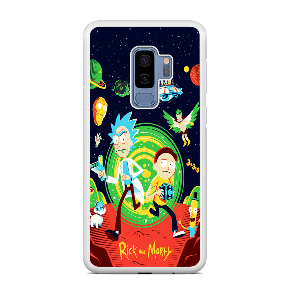 Rick and Morty Cartoon Poster Samsung Galaxy S9 Plus Case