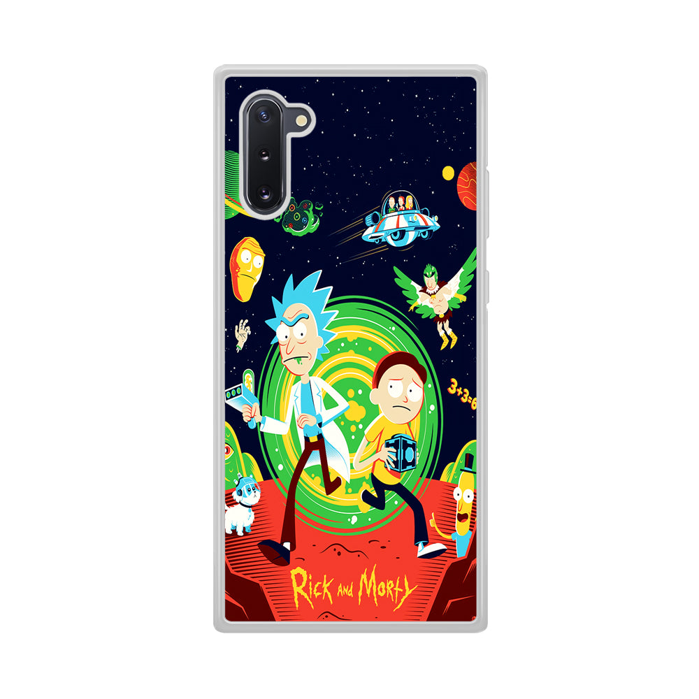Rick and Morty Cartoon Poster Samsung Galaxy Note 10 Case