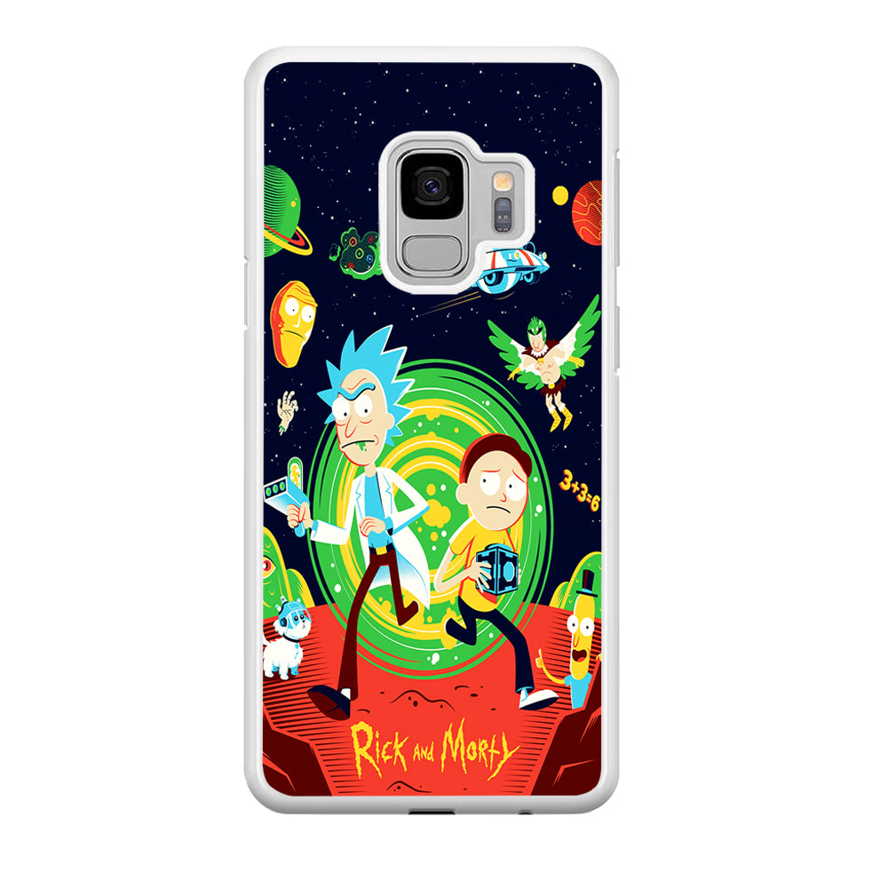 Rick and Morty Cartoon Poster Samsung Galaxy S9 Case
