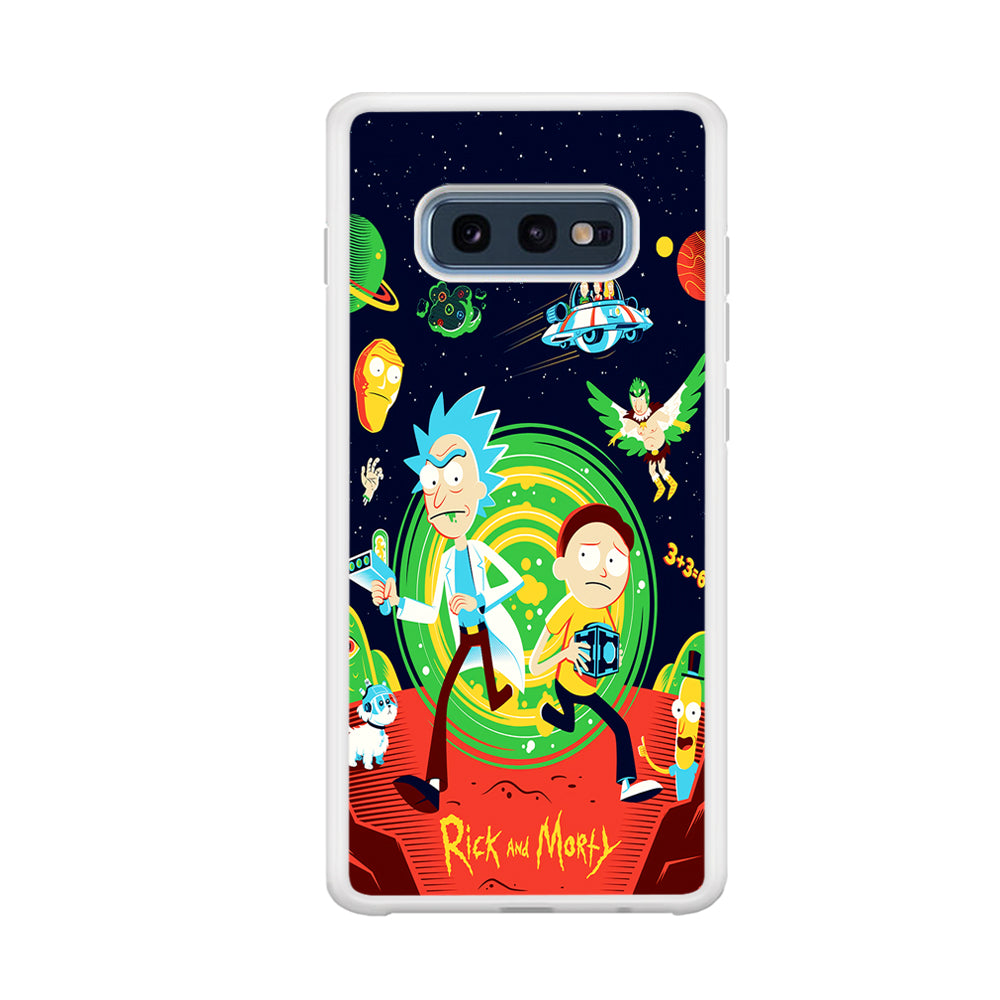 Rick and Morty Cartoon Poster Samsung Galaxy S10E Case