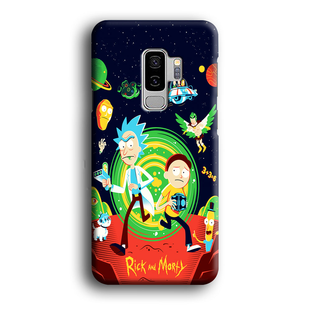 Rick and Morty Cartoon Poster Samsung Galaxy S9 Plus Case