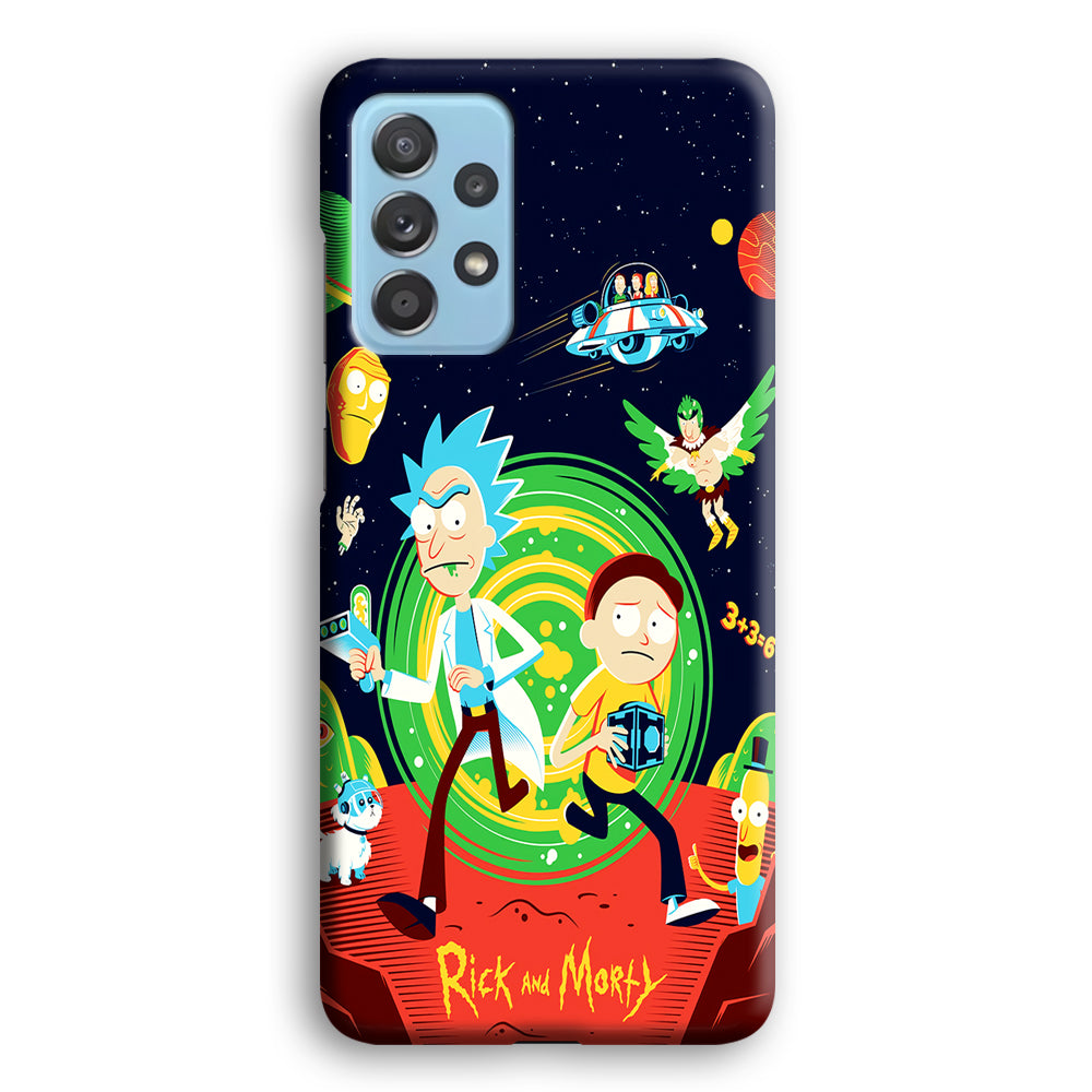 Rick and Morty Cartoon Poster Samsung Galaxy A52 Case