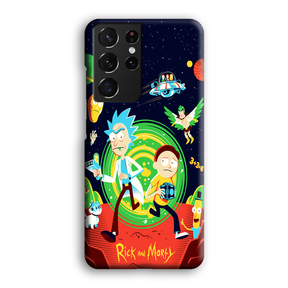 Rick and Morty Cartoon Poster Samsung Galaxy S23 Ultra Case