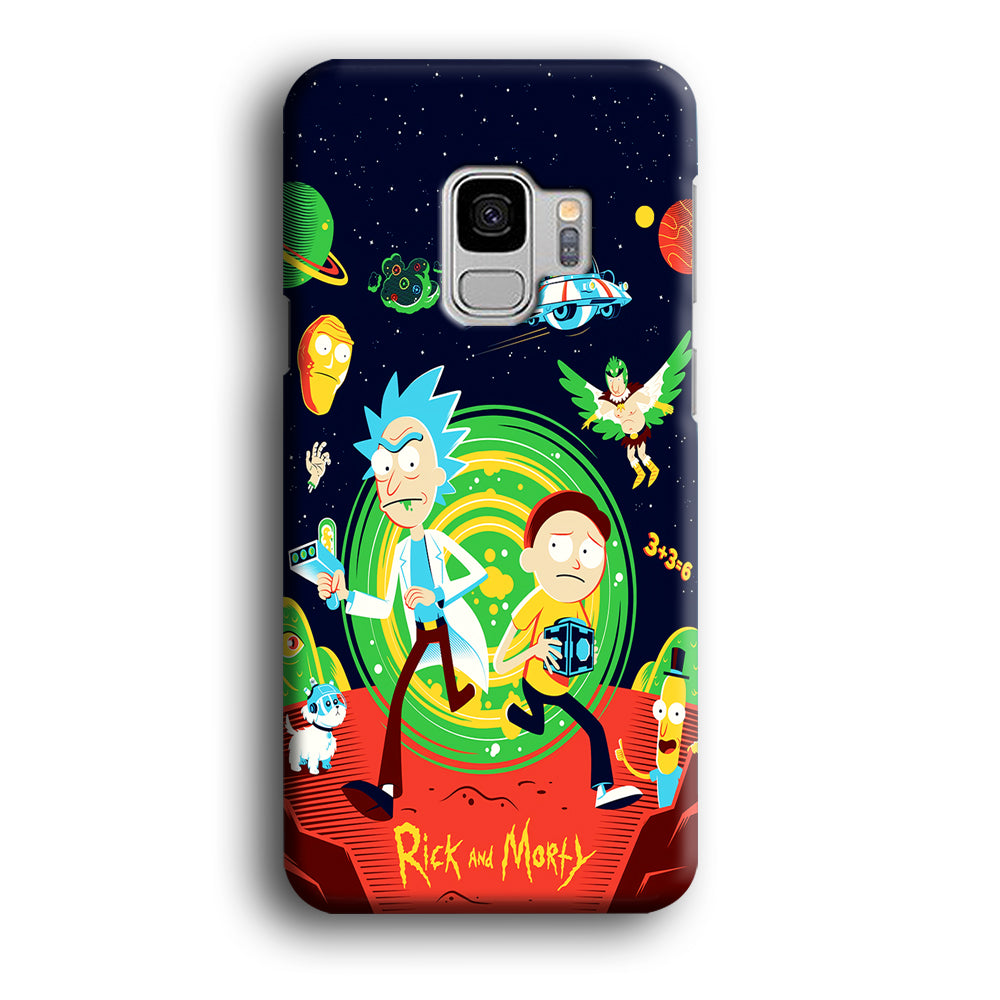 Rick and Morty Cartoon Poster Samsung Galaxy S9 Case