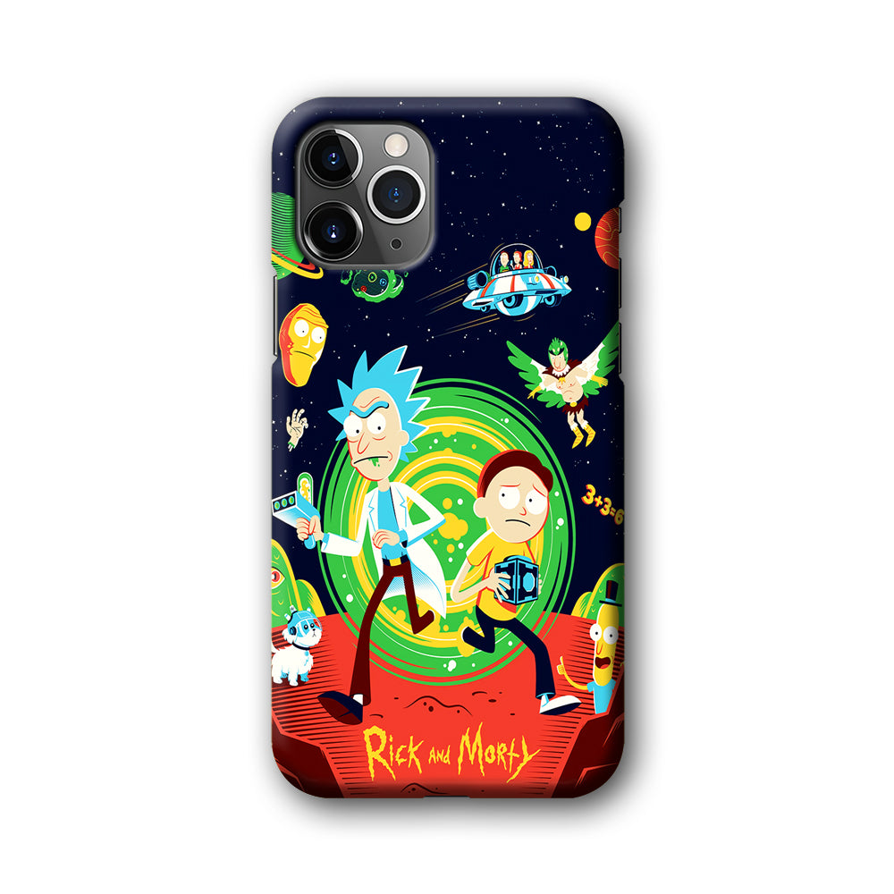 Rick and Morty Cartoon Poster iPhone 11 Pro Case