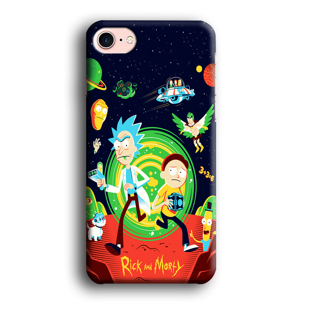 Rick and Morty Cartoon Poster iPhone SE 3 2022 Case