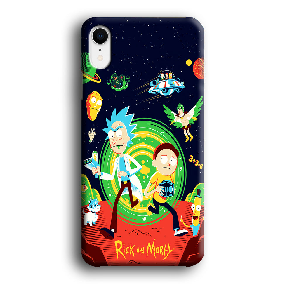 Rick and Morty Cartoon Poster iPhone XR Case
