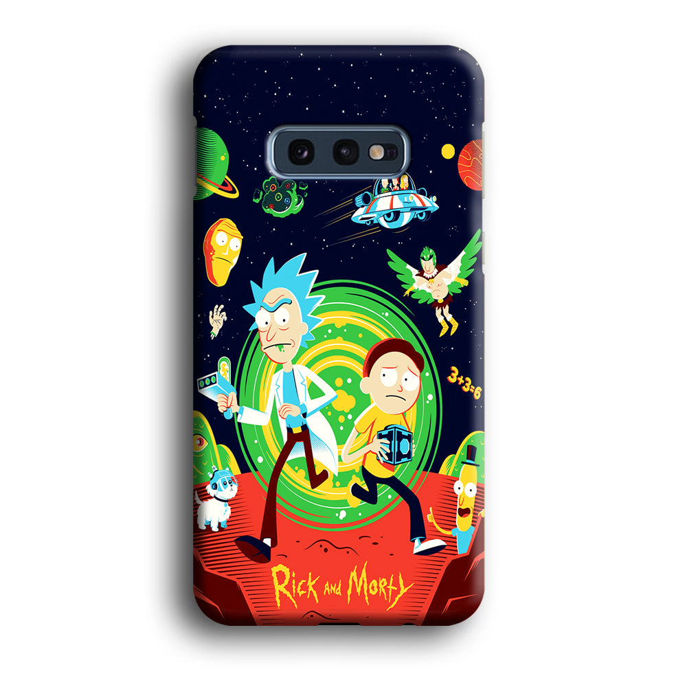 Rick and Morty Cartoon Poster Samsung Galaxy S10E Case