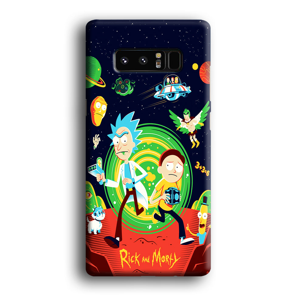 Rick and Morty Cartoon Poster Samsung Galaxy Note 8 Case