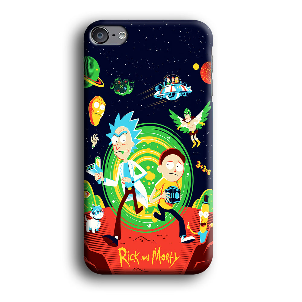 Rick and Morty Cartoon Poster iPod Touch 6 Case