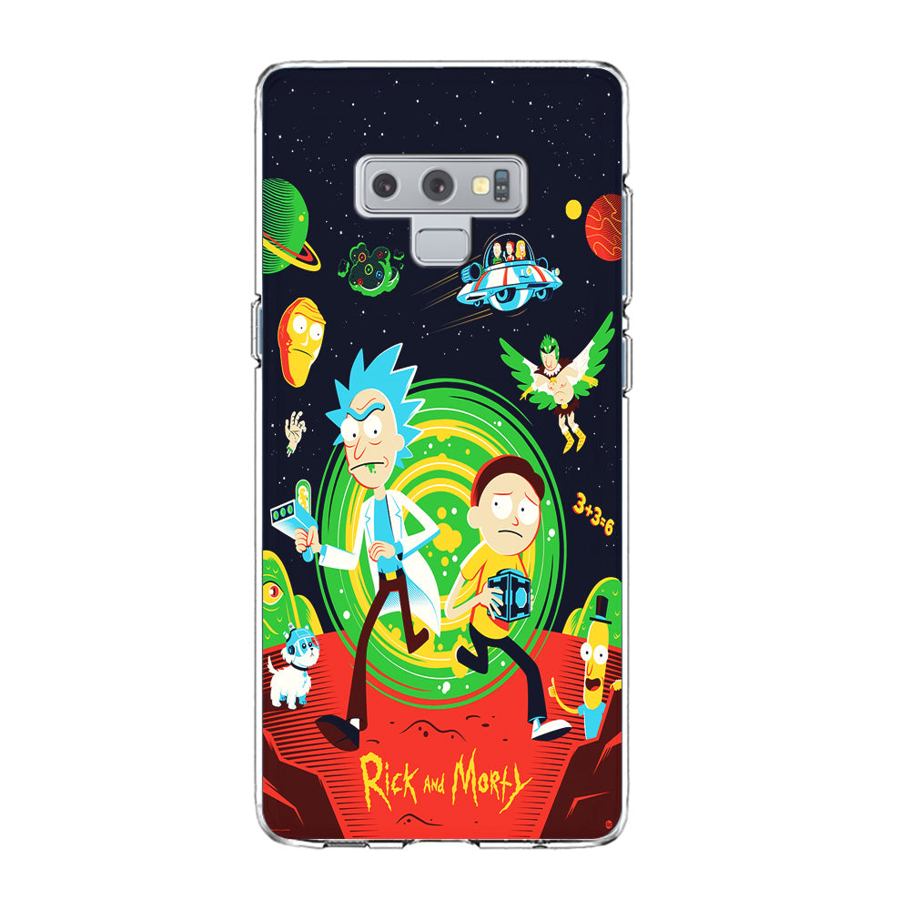 Rick and Morty Cartoon Poster Samsung Galaxy Note 9 Case