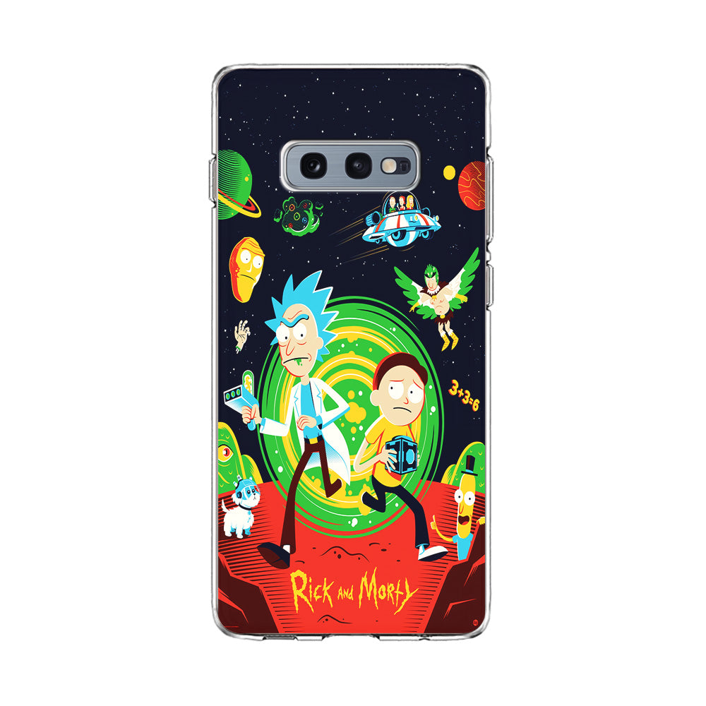 Rick and Morty Cartoon Poster Samsung Galaxy S10E Case