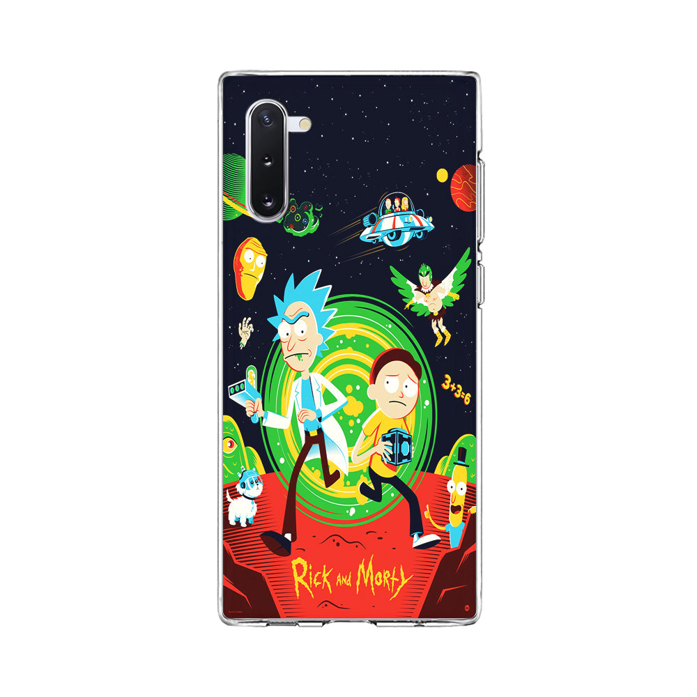 Rick and Morty Cartoon Poster Samsung Galaxy Note 10 Case
