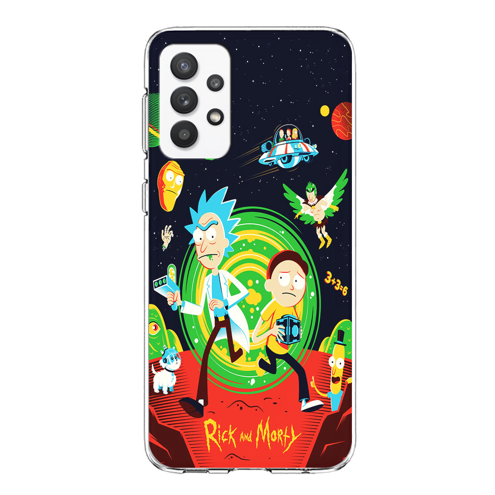 Rick and Morty Cartoon Poster Samsung Galaxy A32 Case