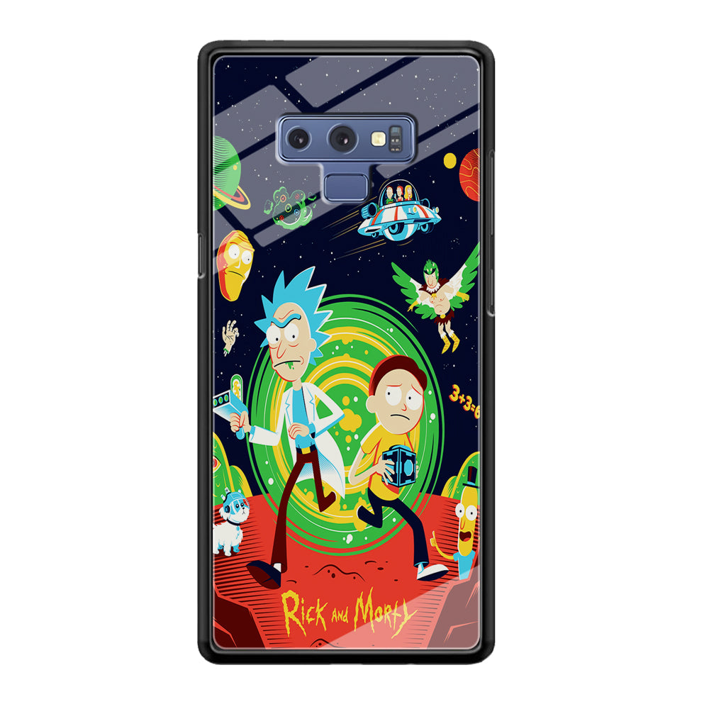 Rick and Morty Cartoon Poster Samsung Galaxy Note 9 Case