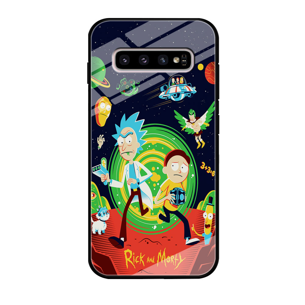 Rick and Morty Cartoon Poster Samsung Galaxy S10 Case