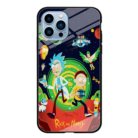 Rick and Morty Cartoon Poster iPhone 13 Pro Case