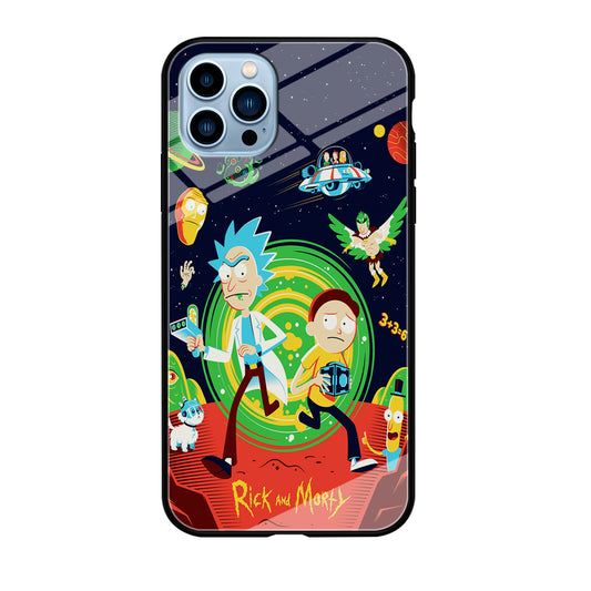 Rick and Morty Cartoon Poster iPhone 12 Pro Case