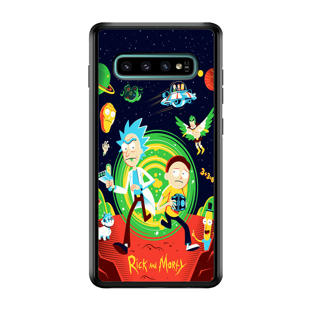 Rick and Morty Cartoon Poster Samsung Galaxy S10 Plus Case