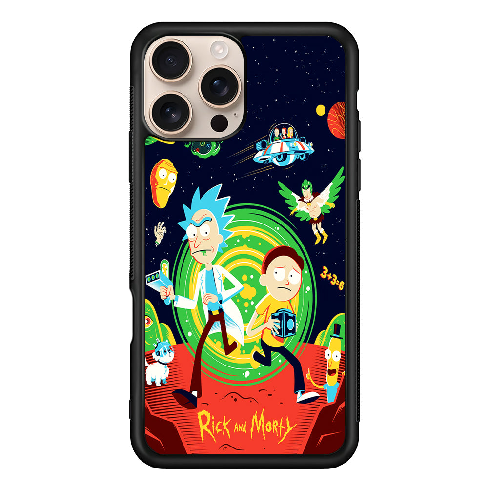 Rick and Morty Cartoon Poster iPhone 16 Pro Case - Altracase