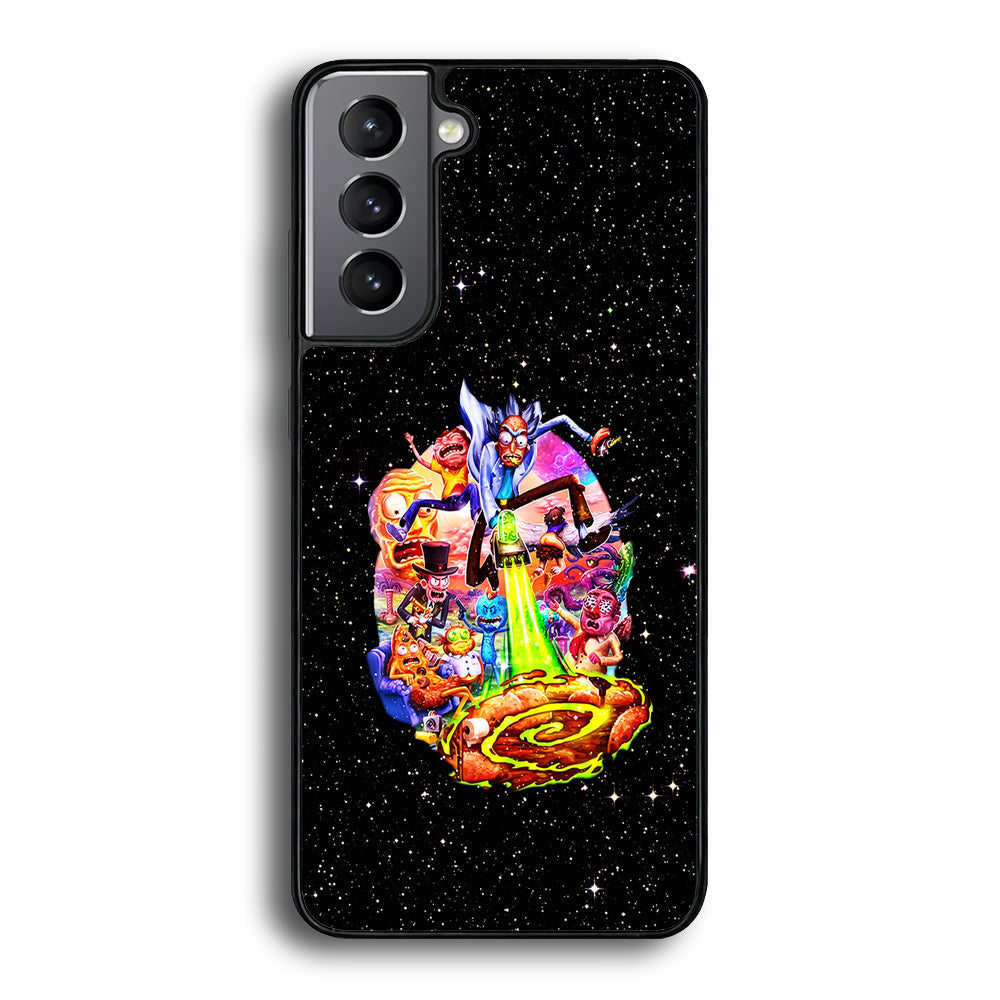 Rick and Morty Galaxy Starlight Samsung Galaxy A15 Case-Phone Case-Tempered Glass Case-Altracase