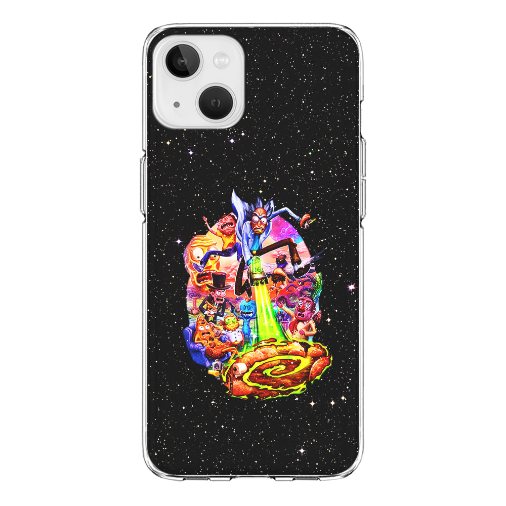 Rick and Morty Galaxy Starlight iPhone 13 Mini Case-Phone Case-Clear Soft Case-Altracase