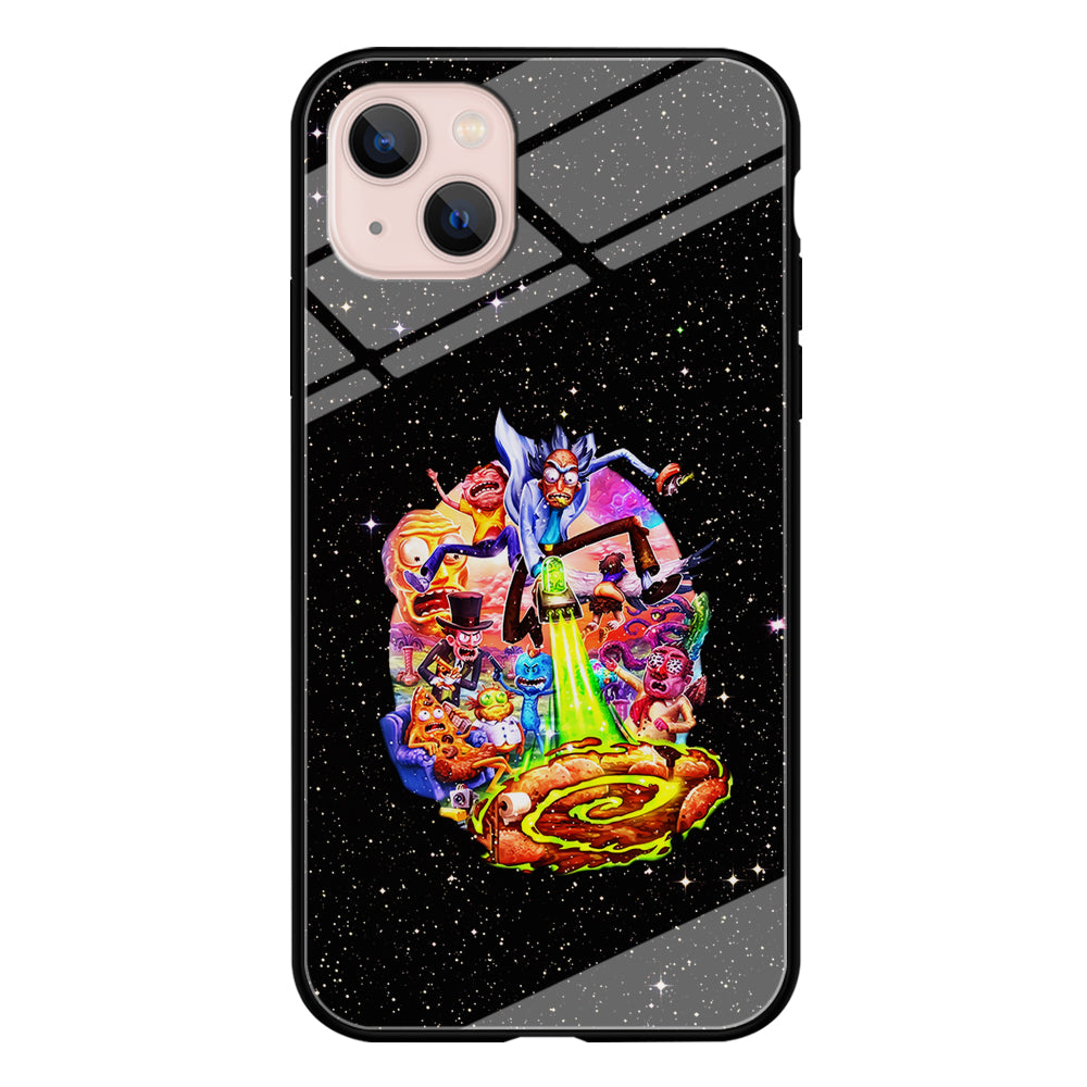 Rick and Morty Galaxy Starlight iPhone 13 Mini Case-Phone Case-Tempered Glass Case-Altracase