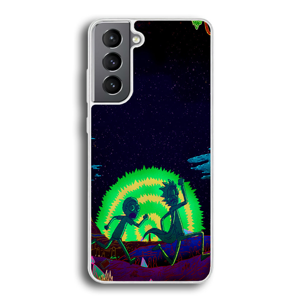 Rick and Morty Green Portal Samsung Galaxy S24 Plus Case