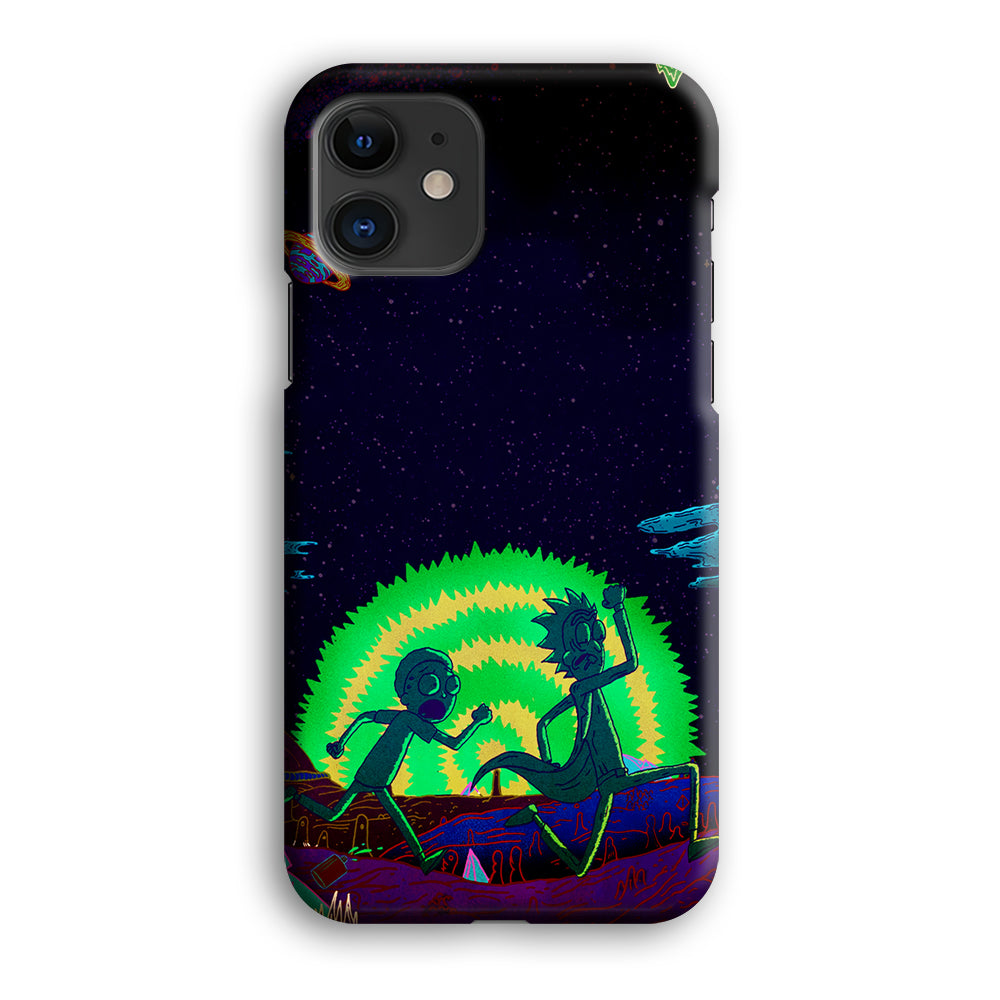 Rick and Morty Green Portal iPhone 12 Case