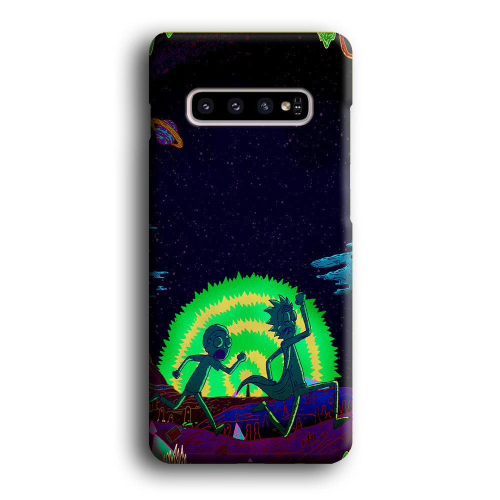 Rick and Morty Green Portal Samsung Galaxy S10 Case