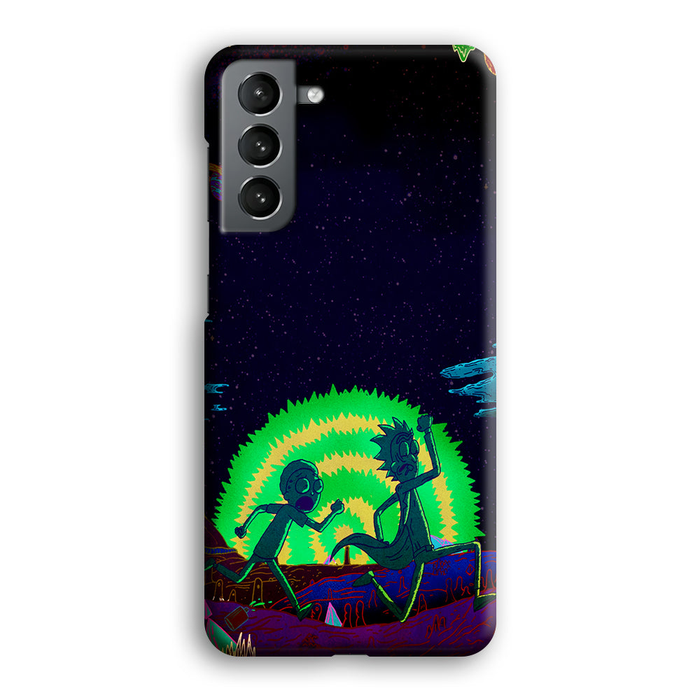 Rick and Morty Green Portal Samsung Galaxy S22 Plus Case