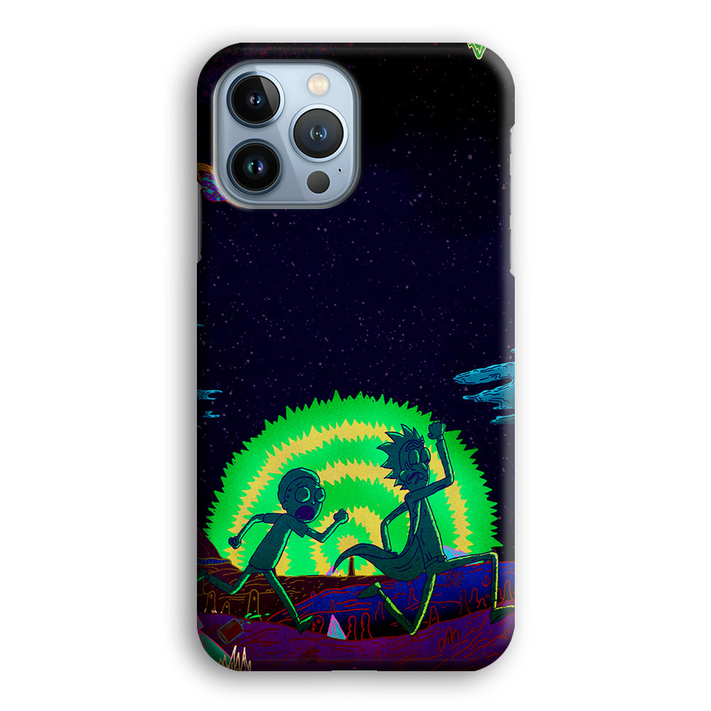 Rick and Morty Green Portal iPhone 14 Pro Max Case