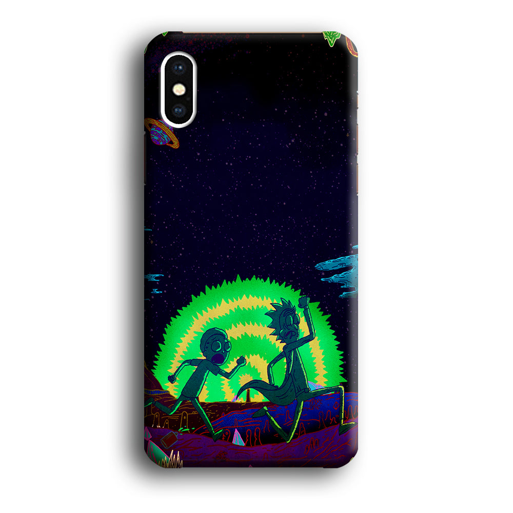 Rick and Morty Green Portal iPhone X Case