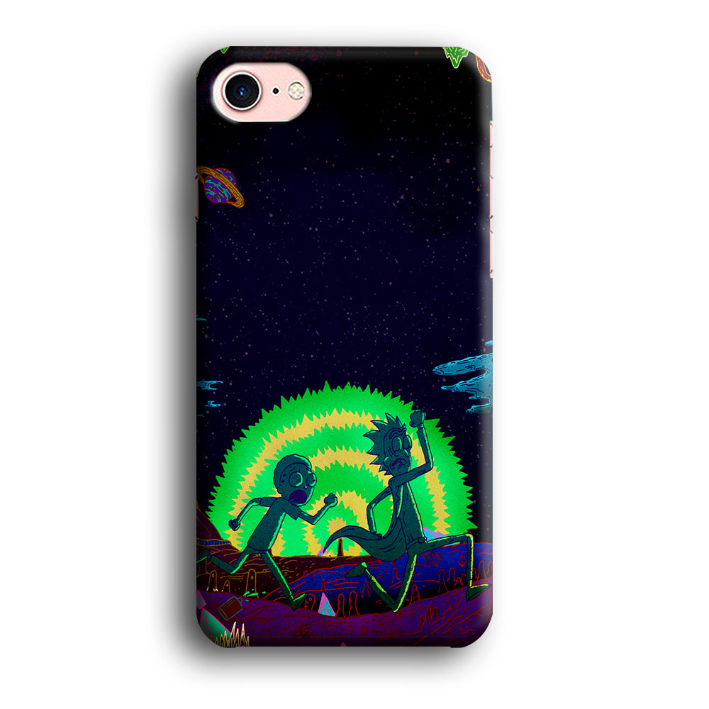 Rick and Morty Green Portal iPhone SE 2020 Case