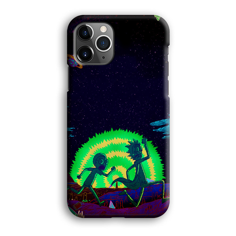 Rick and Morty Green Portal iPhone 12 Pro Case