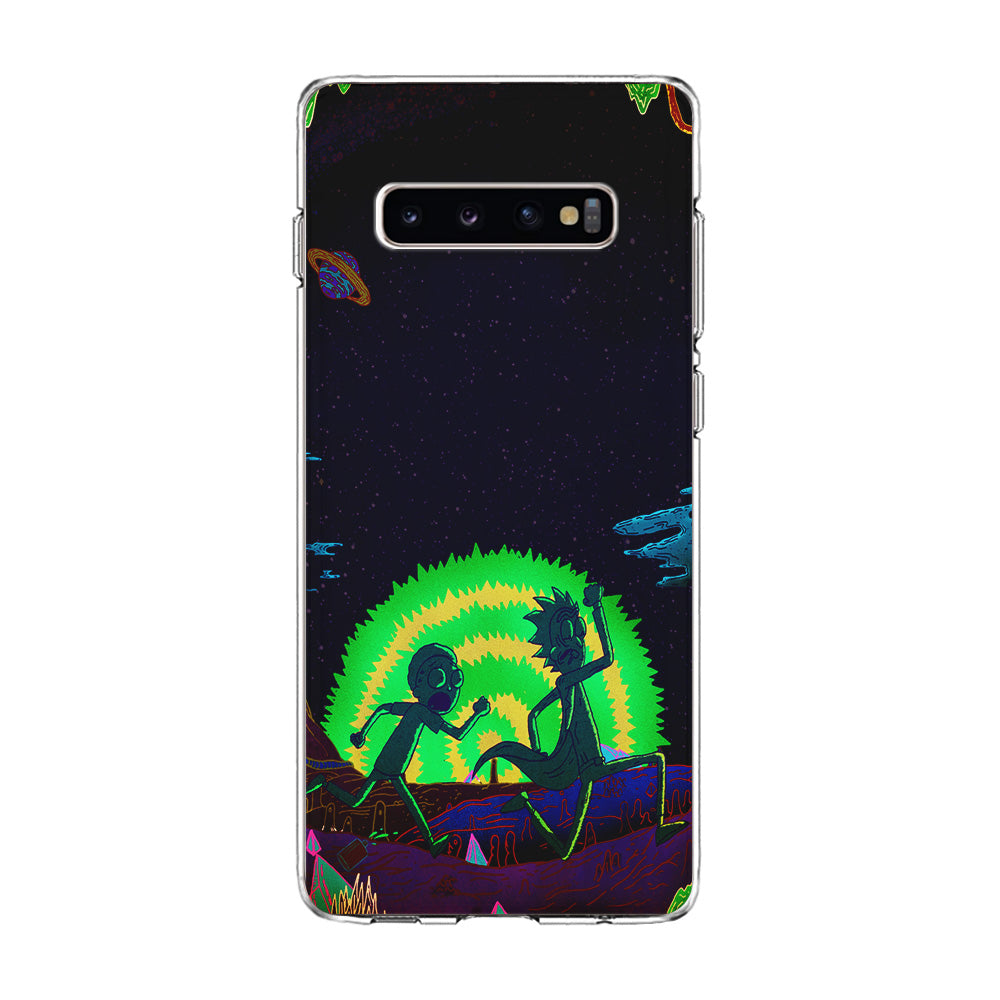 Rick and Morty Green Portal Samsung Galaxy S10 Case