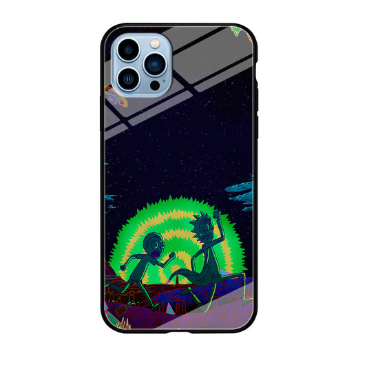 Rick and Morty Green Portal iPhone 12 Pro Case