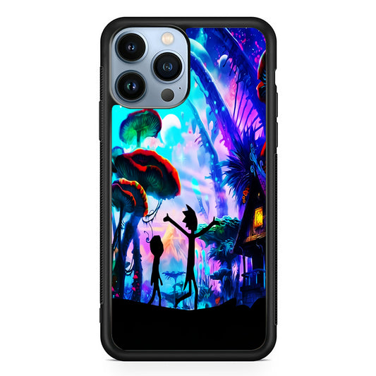 Rick and Morty Mushroom Forest iPhone 14 Pro Max Case