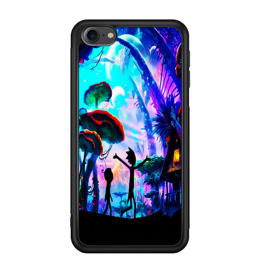 Rick and Morty Mushroom Forest iPod Touch 6 Case-Phone Case-Rubber White (2D Case)-Altracase