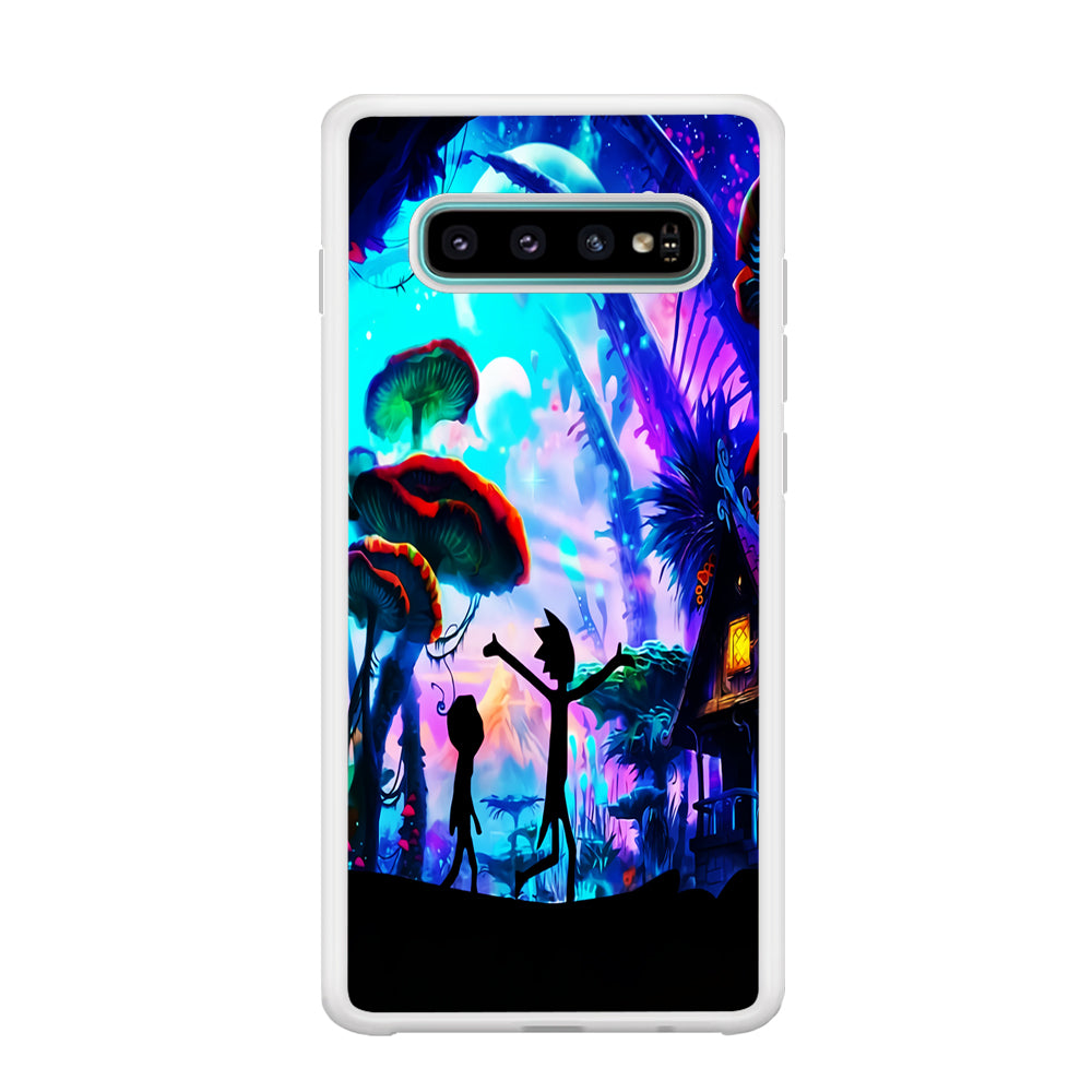 Rick and Morty Mushroom Forest Samsung Galaxy S10 Case