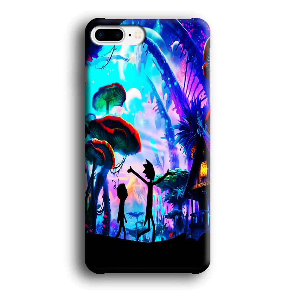 Rick and Morty Mushroom Forest iPhone 8 Plus Case